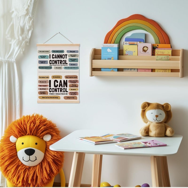 XFN Inspirational Boho Poster Hanger, Therapy Office Decor Calm Corner Items, Growth Mindset Educational Posters Wall Art Wall Hanging Banner Home Calming Corner Counseling Psychologist Office Decor - Image 2